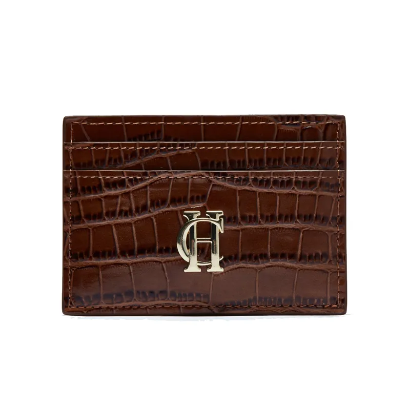 Holland Cooper Chelsea Card Holder - Tan Croc
